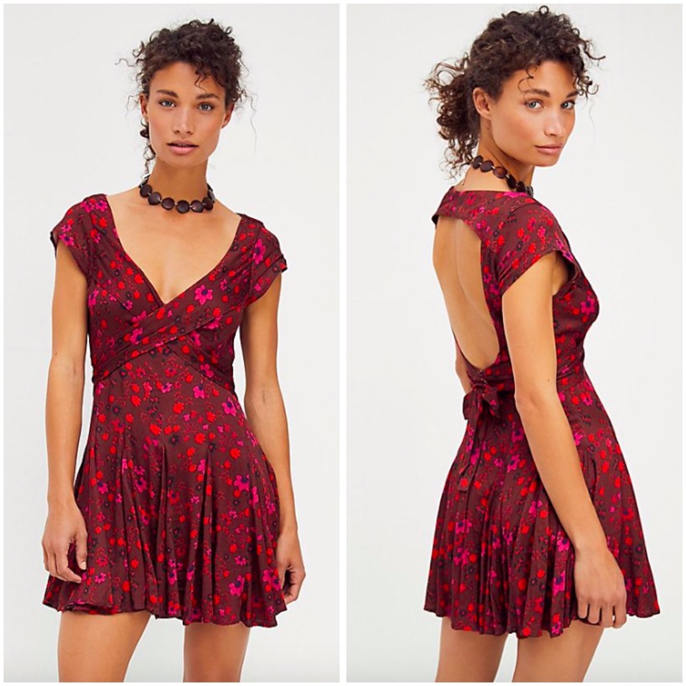 Free People It Takes Two Wrap Dress (Plum)